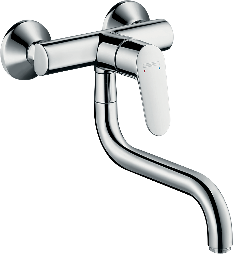 Single lever kitchen mixer, wall-mounted lowspout, 1jet