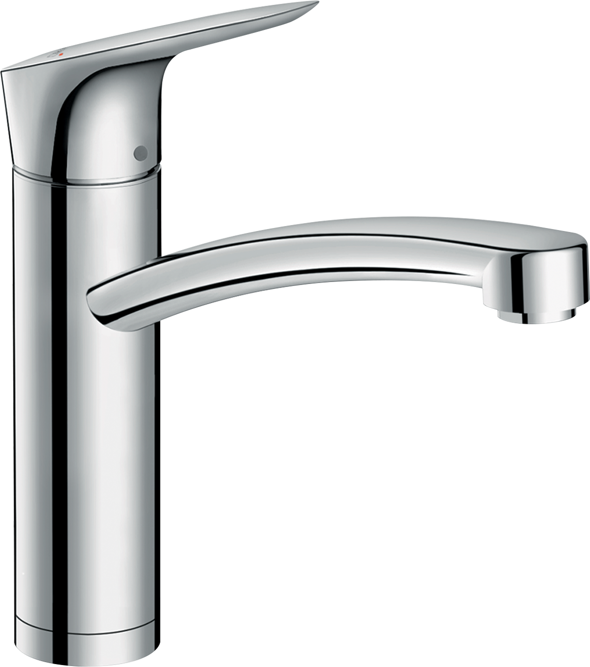 Single lever kitchen mixer 160, installation in front of a window, 1jet