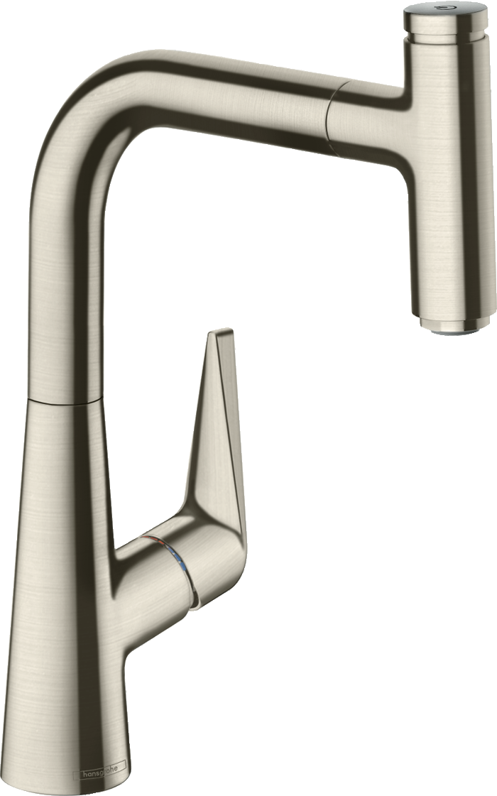 Single lever kitchen mixer 220, pull-out spout, 1jet