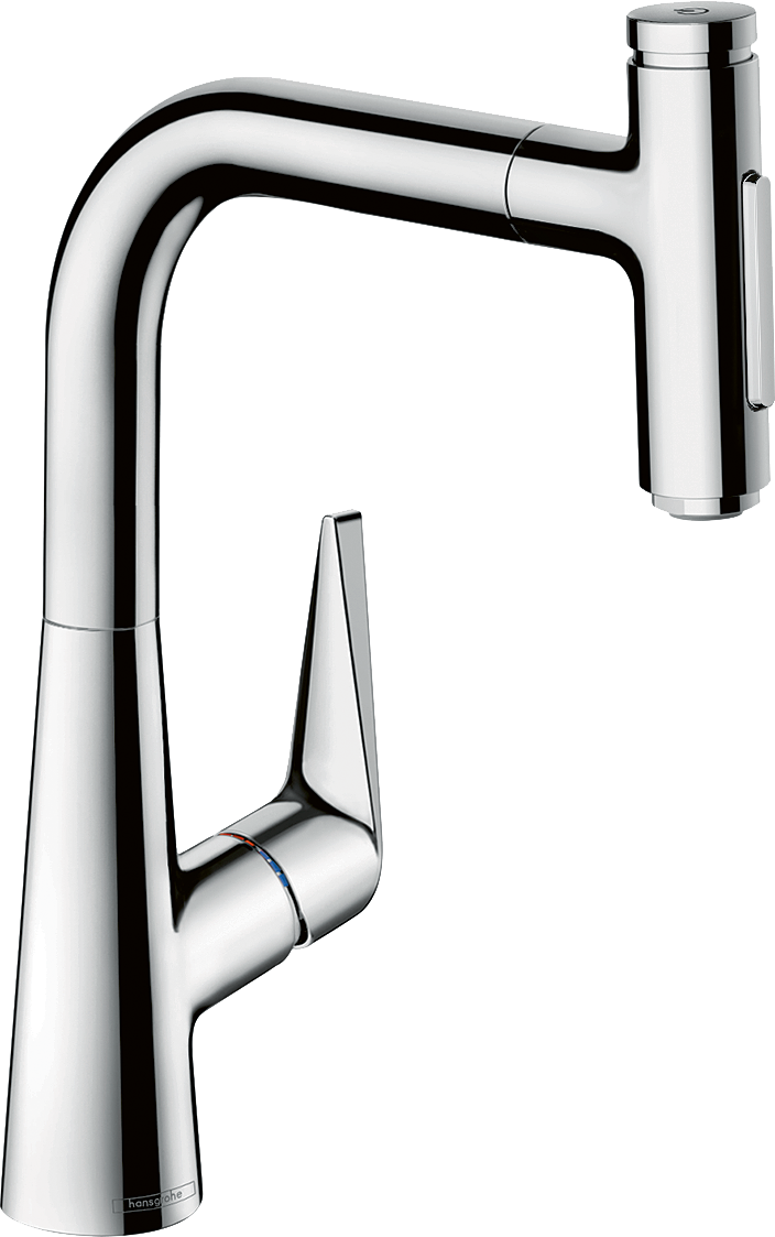 Single lever kitchen mixer 220, pull-out spray, 2jet