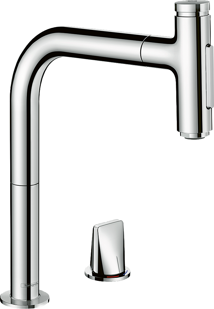 2-hole single lever kitchen mixer 200, pull-out spray, 2jet
