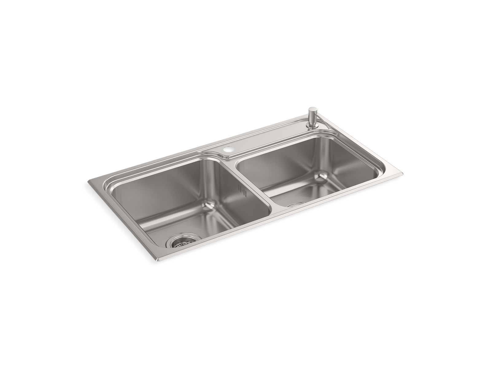 Ballad™ 33"大小槽上崁式廚房水槽 | 3268T-2KD | KOHLER
