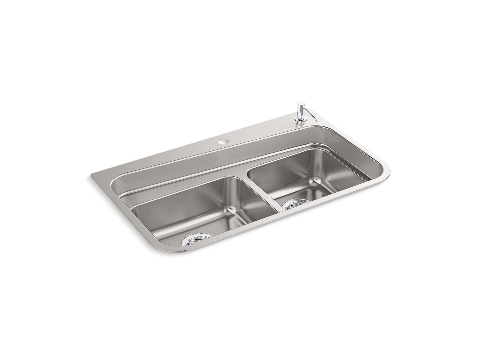 Linc™ 32"大小槽上崁式廚房水槽 | 3710T-2FD | KOHLER