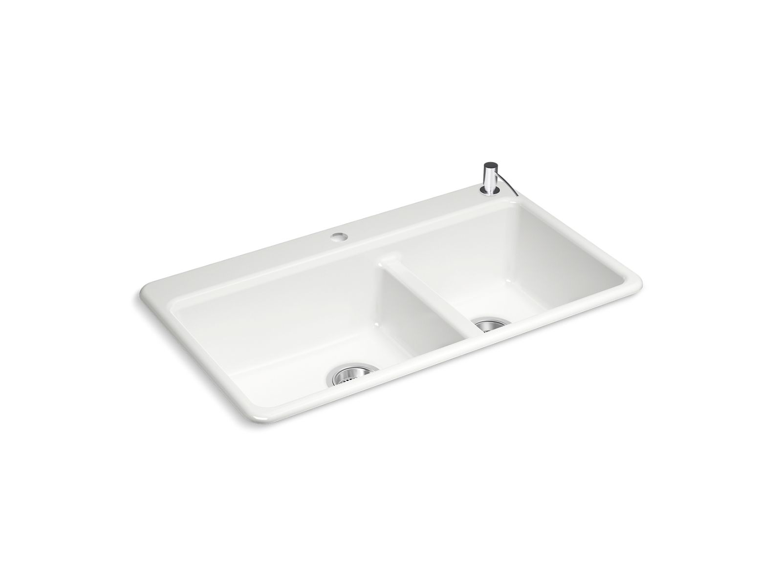 Riverby™ 大小中槽上崁/半崁式廚房水槽 | 8669T-2SD | KOHLER